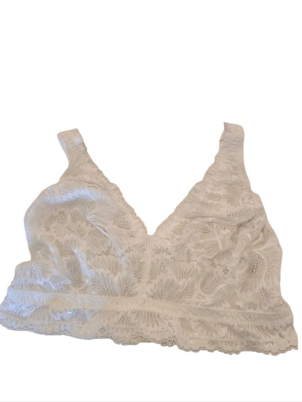 💜 COMMANDO White Lace Bralette With Adjustable Straps Medium
